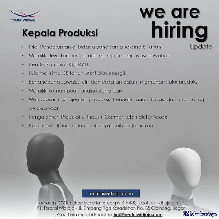 Review loker bagian produksi